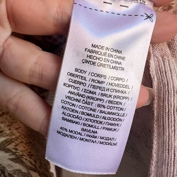 Lauren Ralph Lauren Black Label Snakeskin Print Cotton Blend Cardigan Size XL - Picture 6 of 7